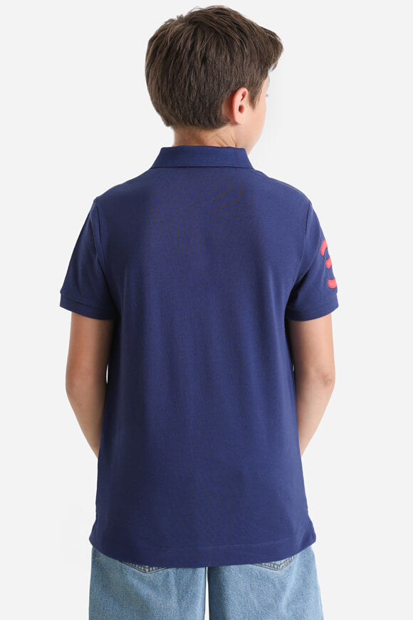 Fluorescent polo shirt - Navy