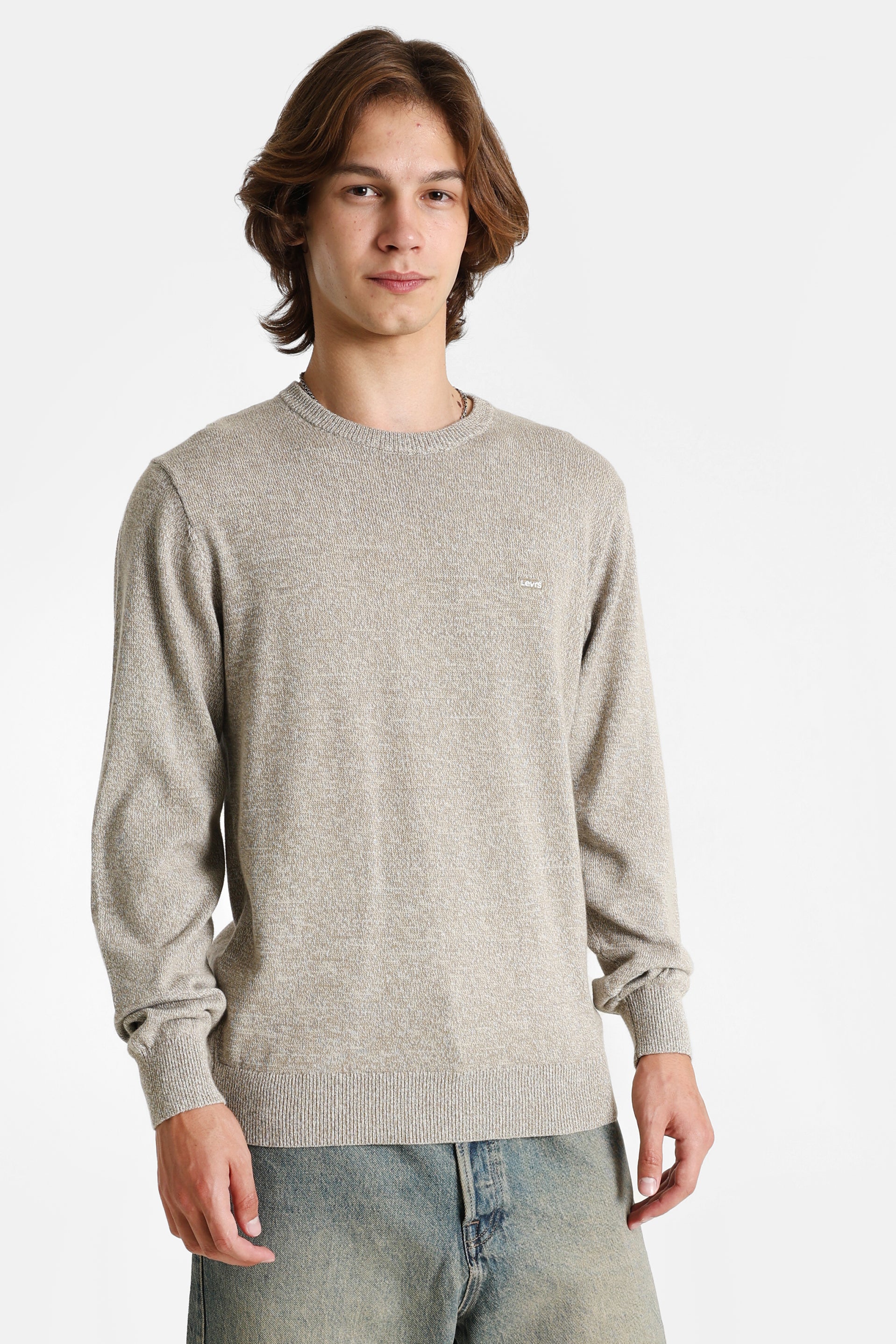 Maglione in maglia fine - Pre Twist Marl Brindle + Egret