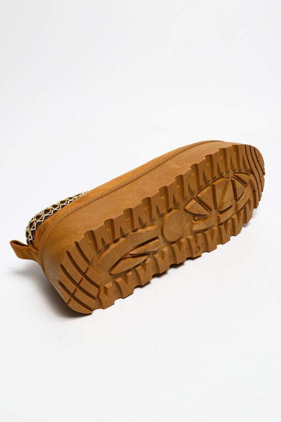 Lined platform slip-on shoes - Camel