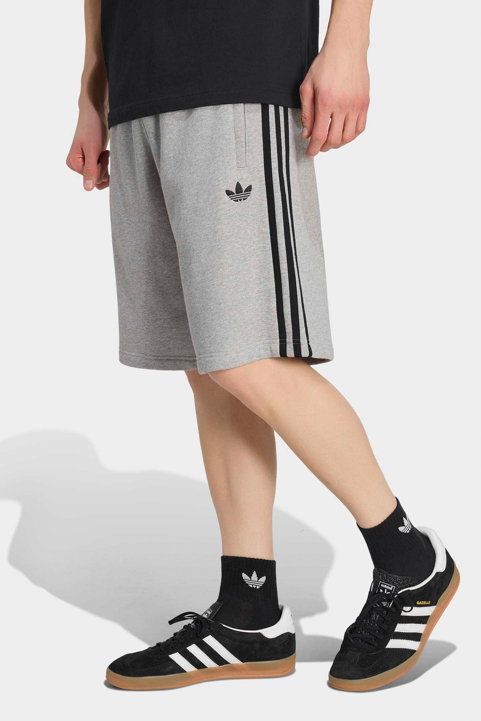 3-Stripes short en sweat - Medium Grey Heather