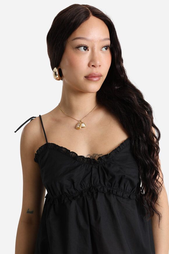 Top con cinturino - nero