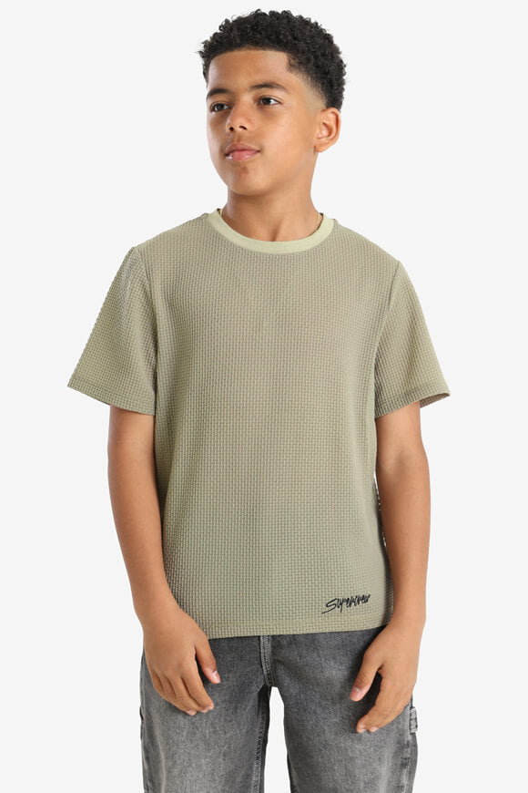 Strukturiertes T-Shirt - Khaki
