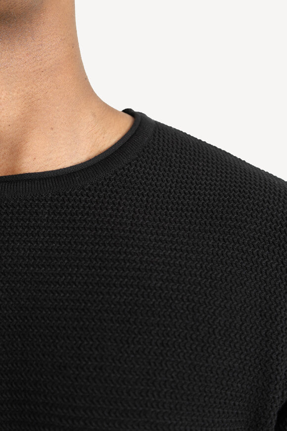 ONSERIC pull en tricot structuré - Black