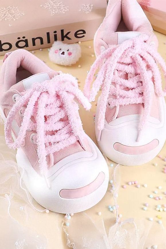 Lacets en peluche 150 cm - Light Pink