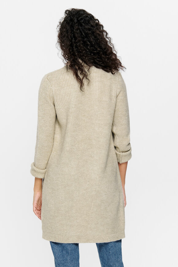 Jade jaquette en tricot côtelé - Whitecap Gray Melange