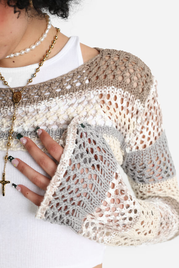 Crocheted bolero sweater - multicolored