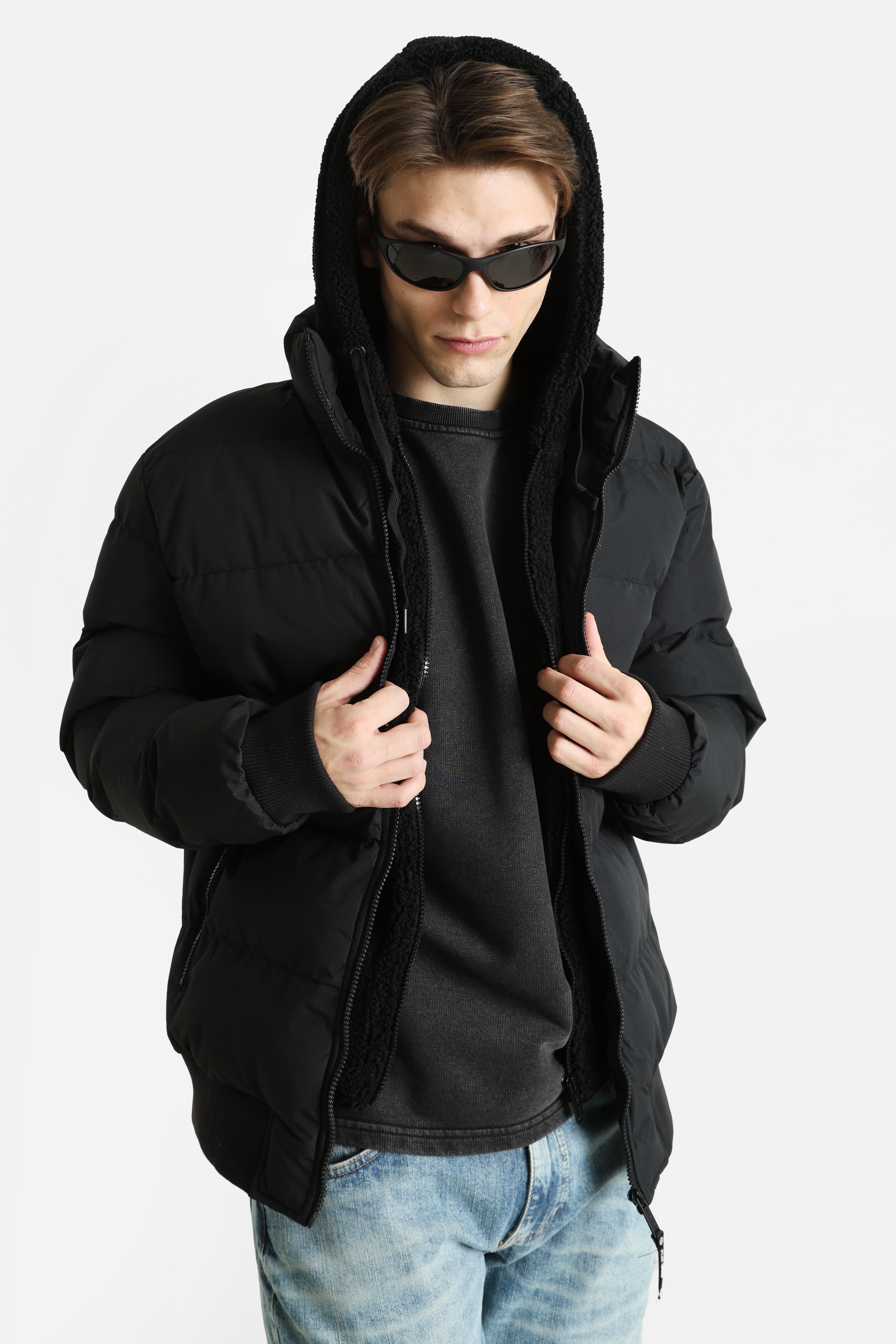 Veste bomber matelassée - Black