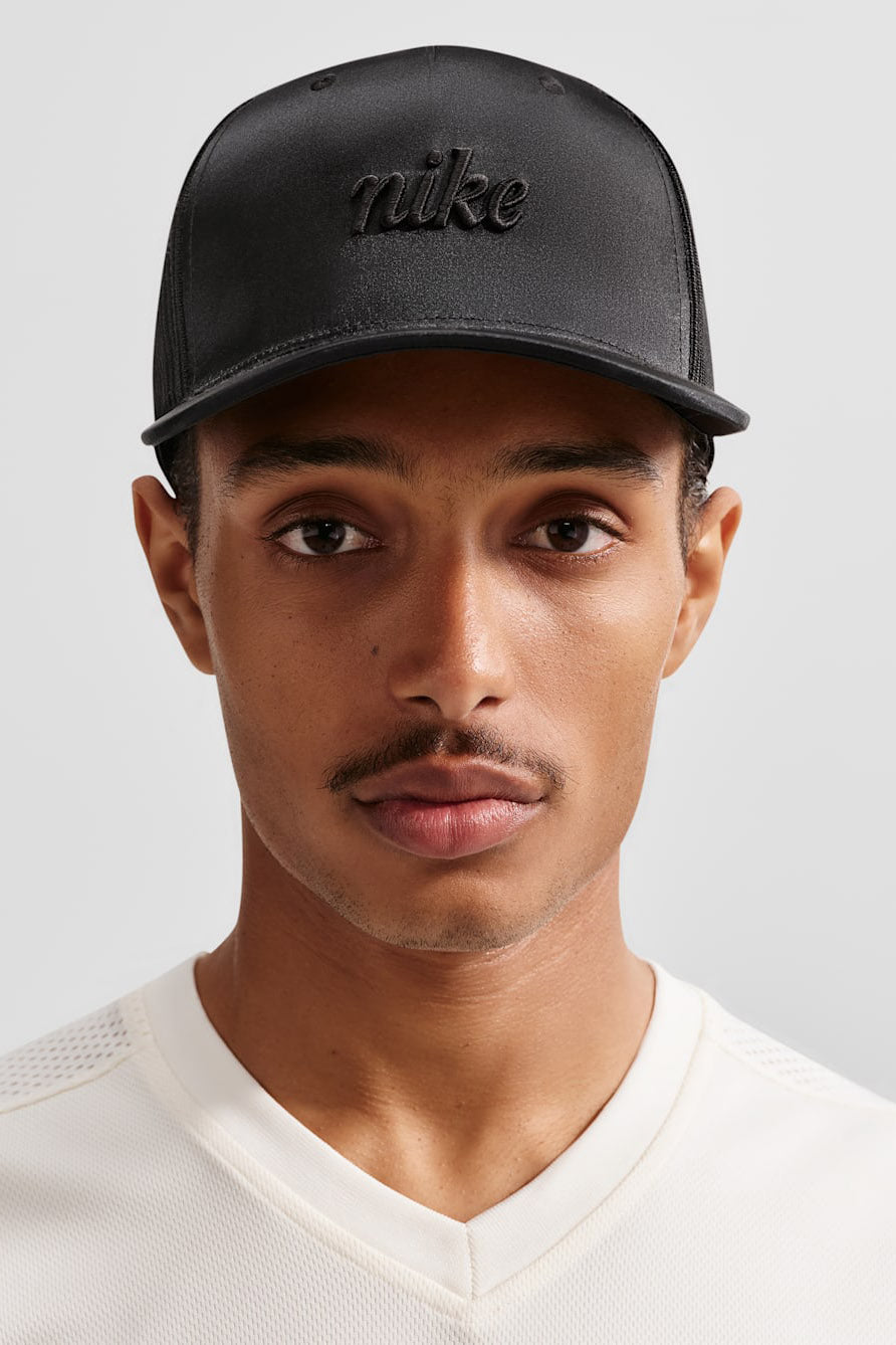 Satin Trucker Cap / Snapback - Black