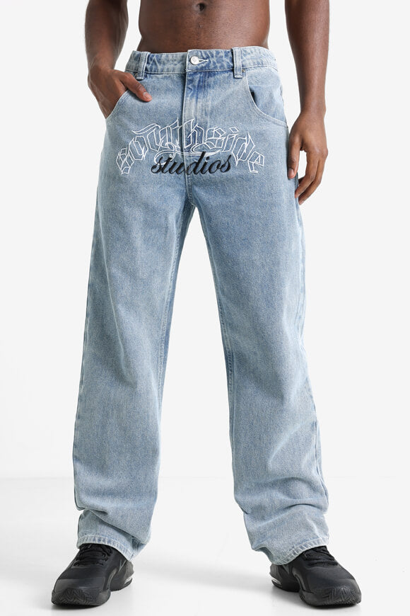 Straight Fit Jeans - Blue Denim