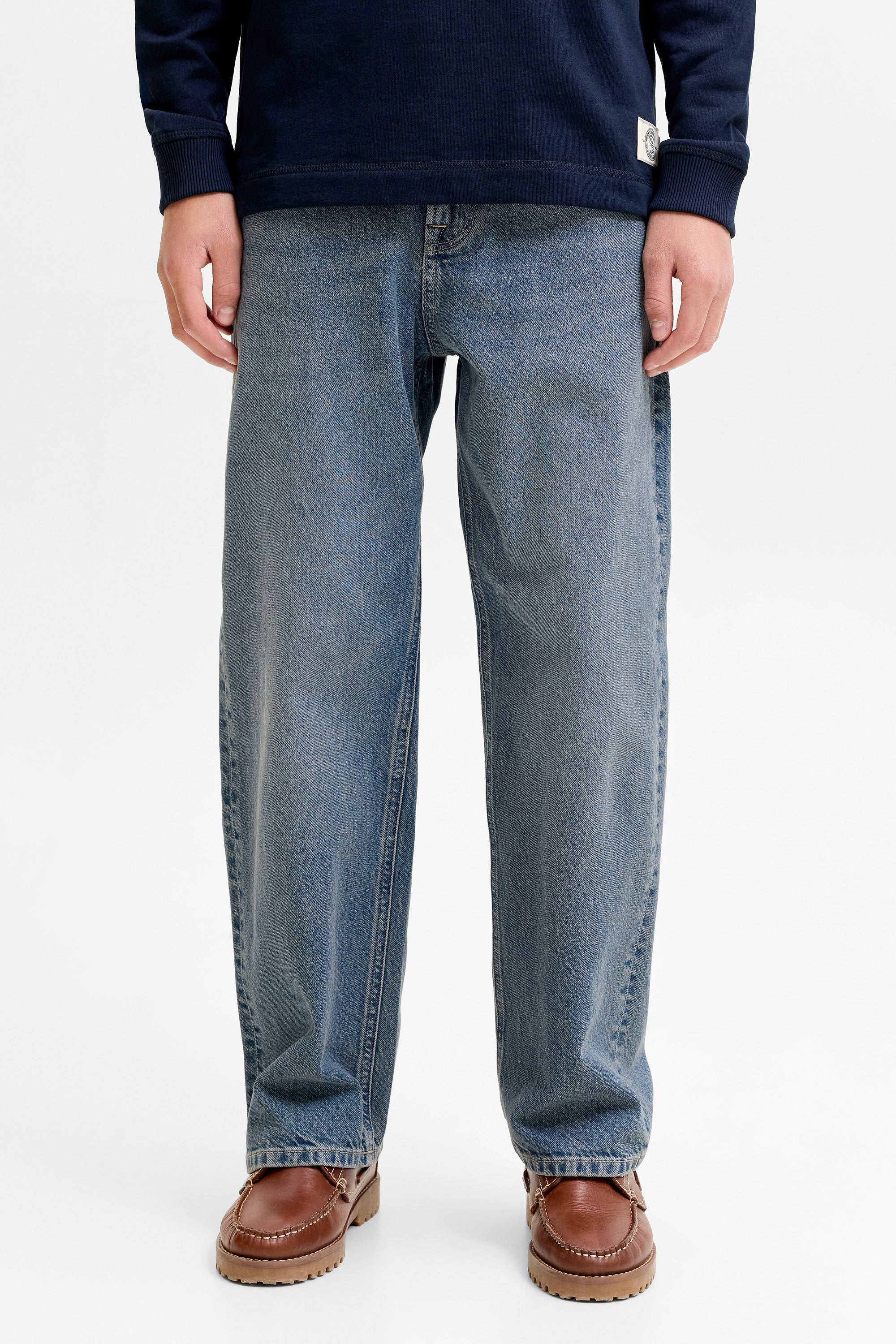 JJIALEX Baggy Fit Jeans - Blue Denim