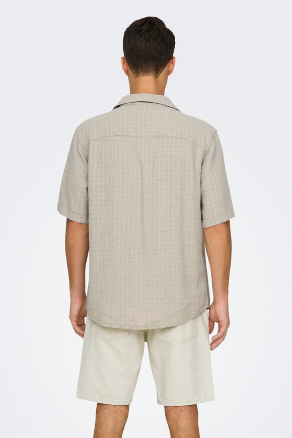 ONSLATHAM linen shirt - Silver Lining