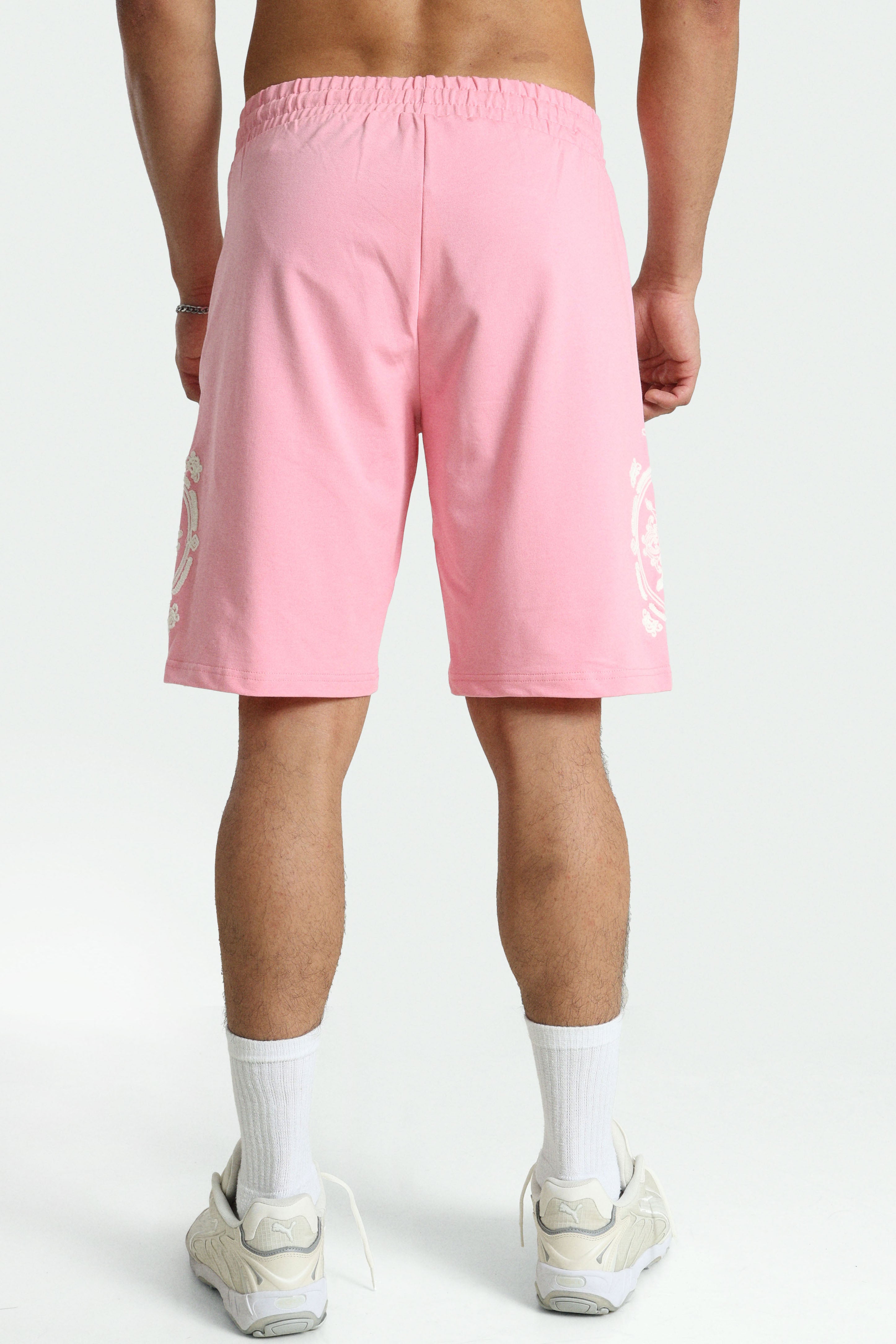Sweatshort - Pink + White