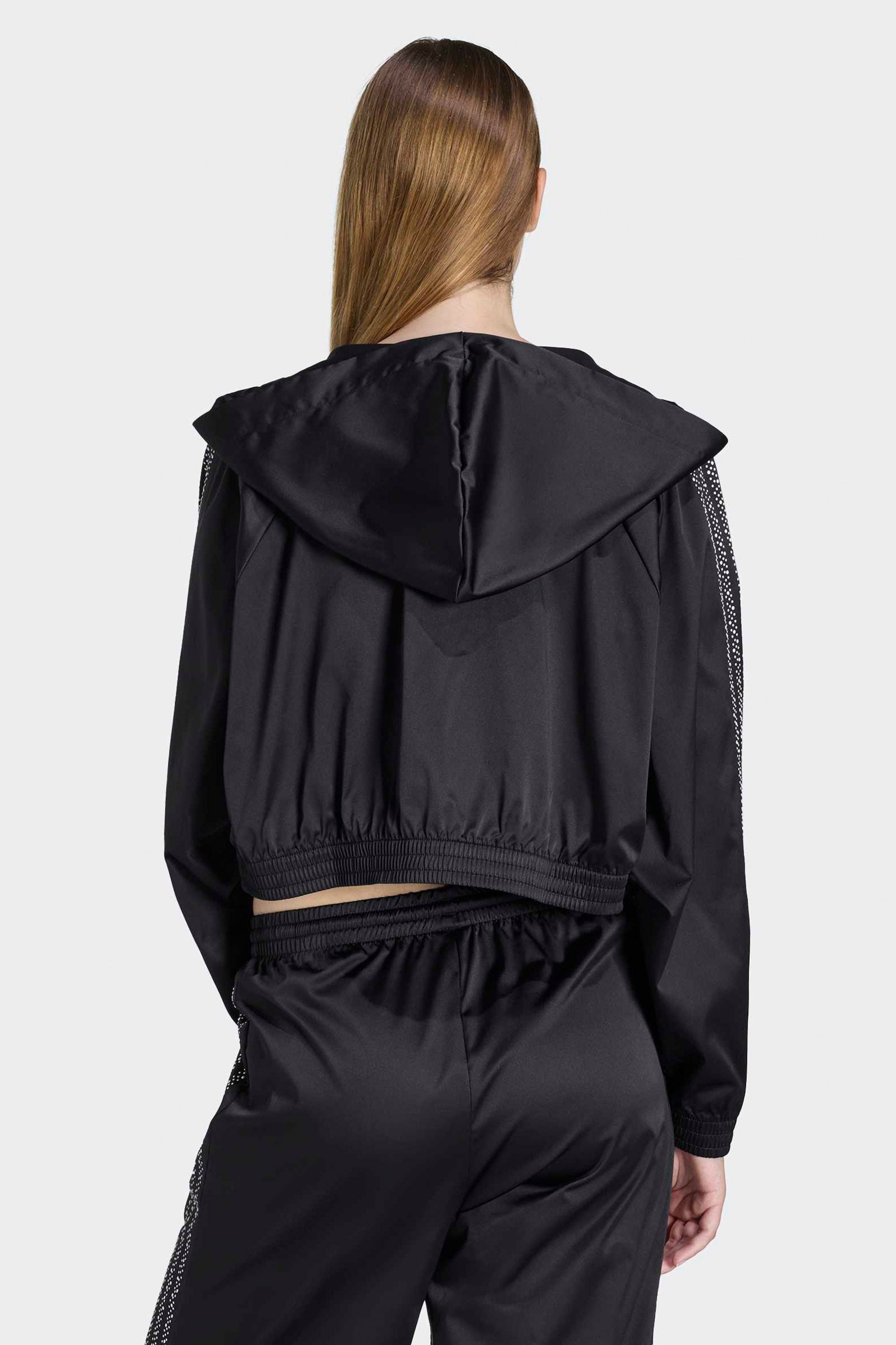 Satin track jacket - Black