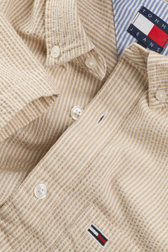 Hemd aus Seersucker - Relic Tan