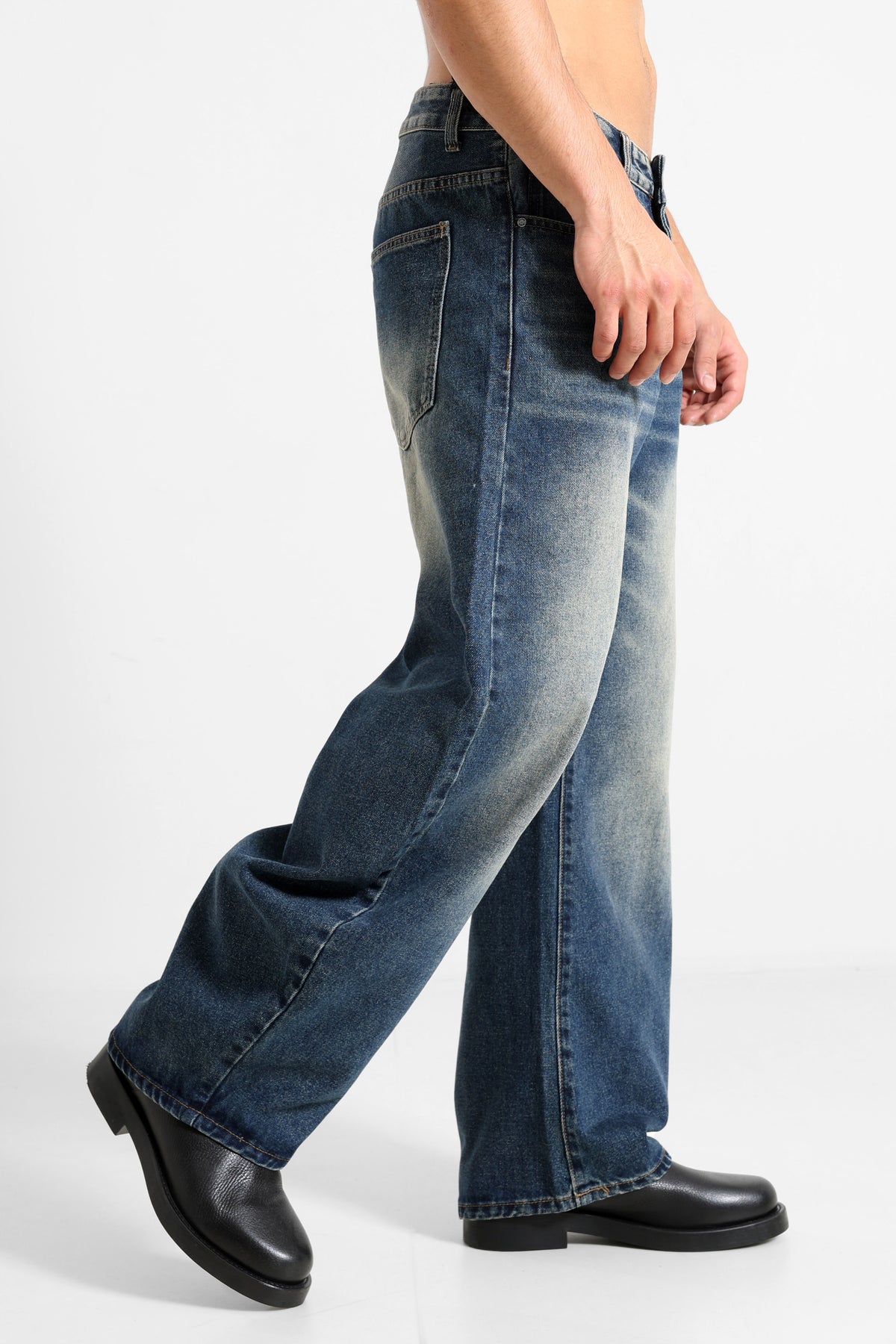 Extra Baggy Fit Jeans - Dark Blue Washed