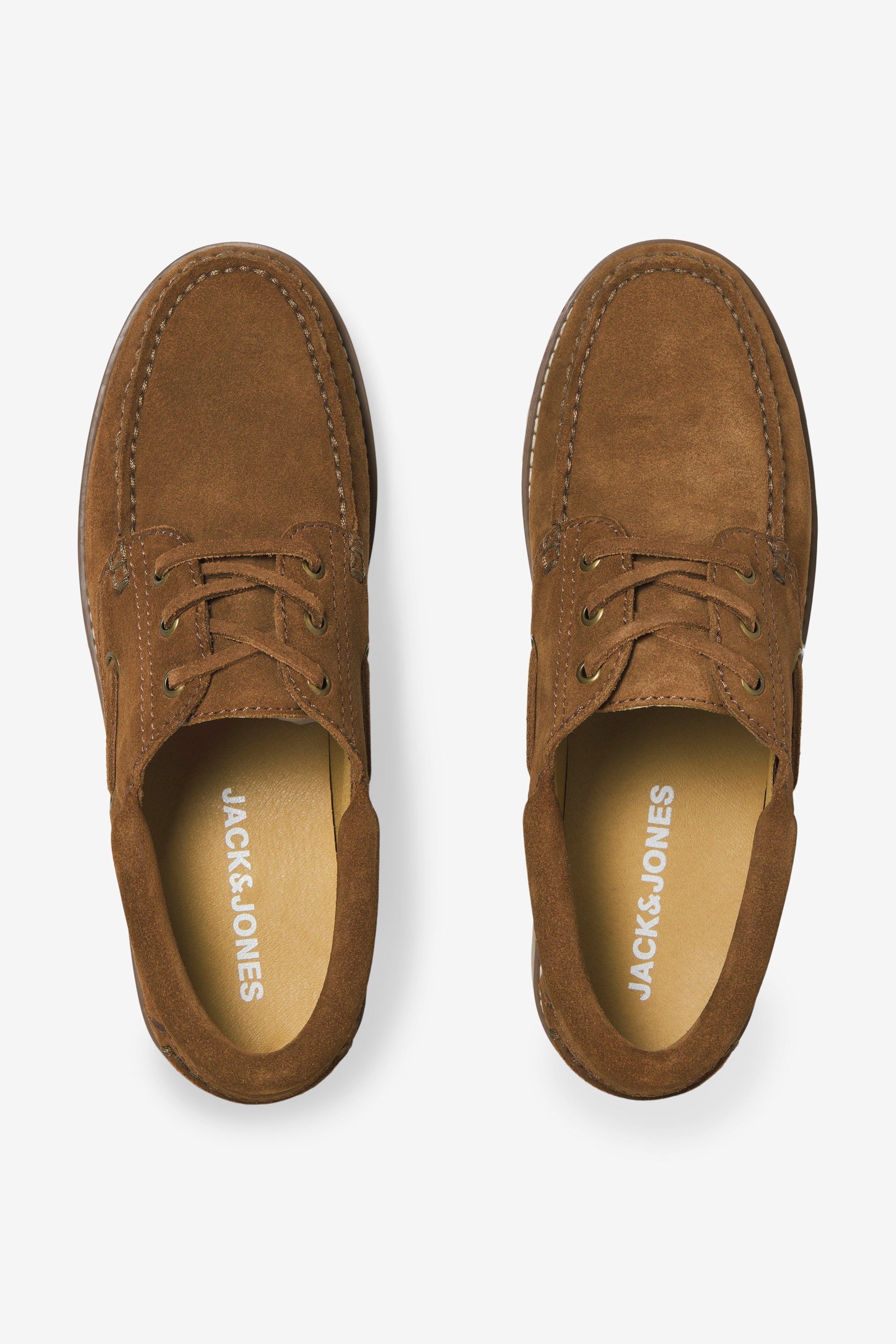 JFWBROOKLYN chaussures bateau en daim - Cognac