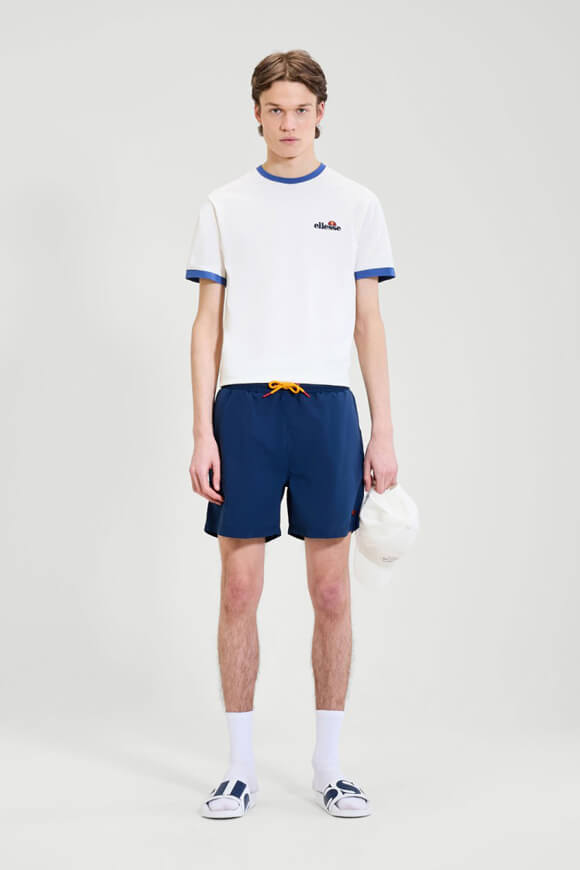 Meduno T-Shirt - Offwhite + Blue