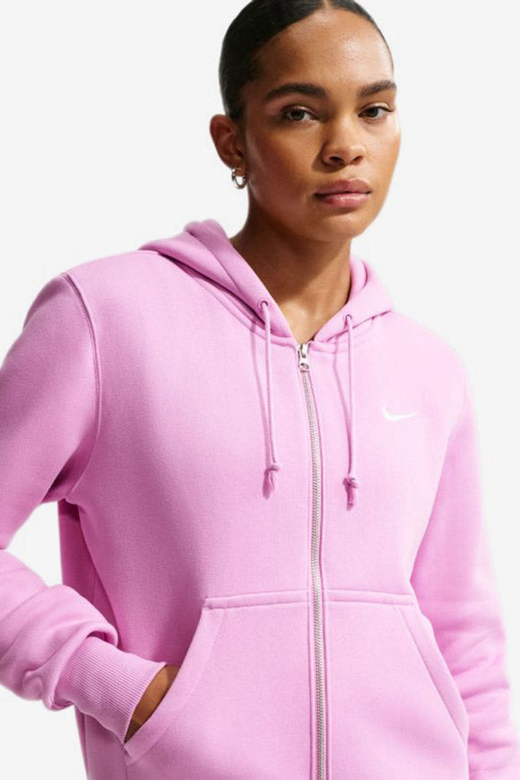 Phoenix Fleece Kapuzensweatjacke - Magenta + Sail