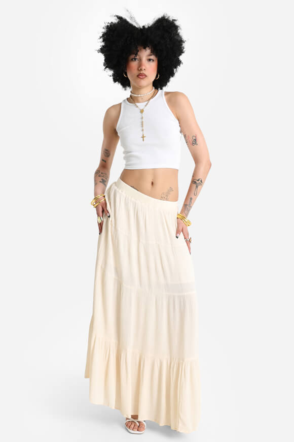 Strukturierter Maxirock - Beige
