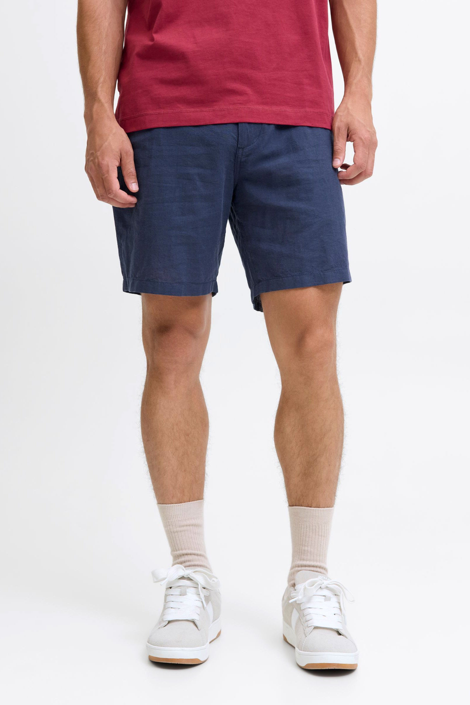 JPSTACE Chino Leinenshorts - Navy Blazer