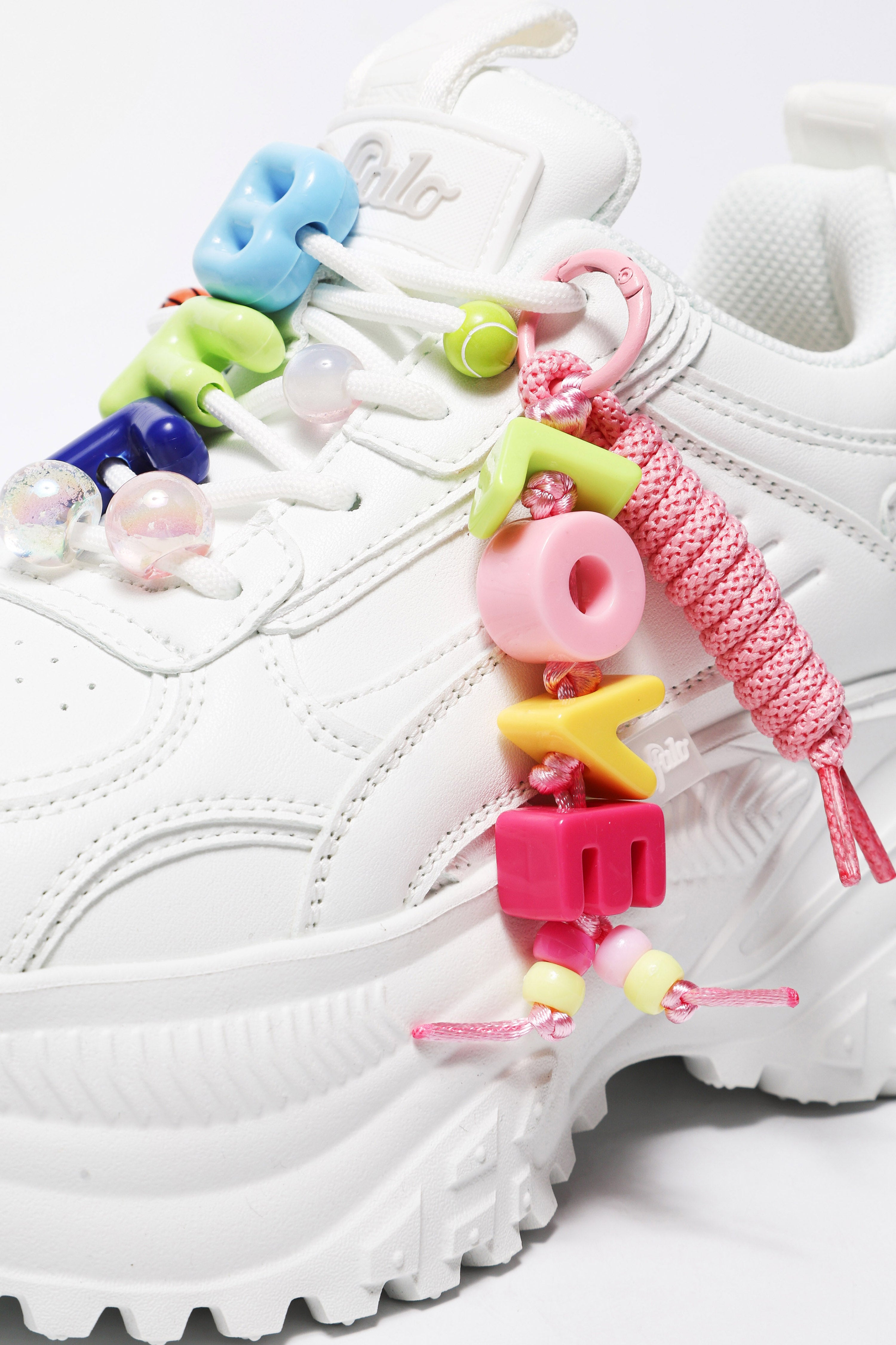 Vegan Turbo Fun Plateau Sneaker - White + Multicolor
