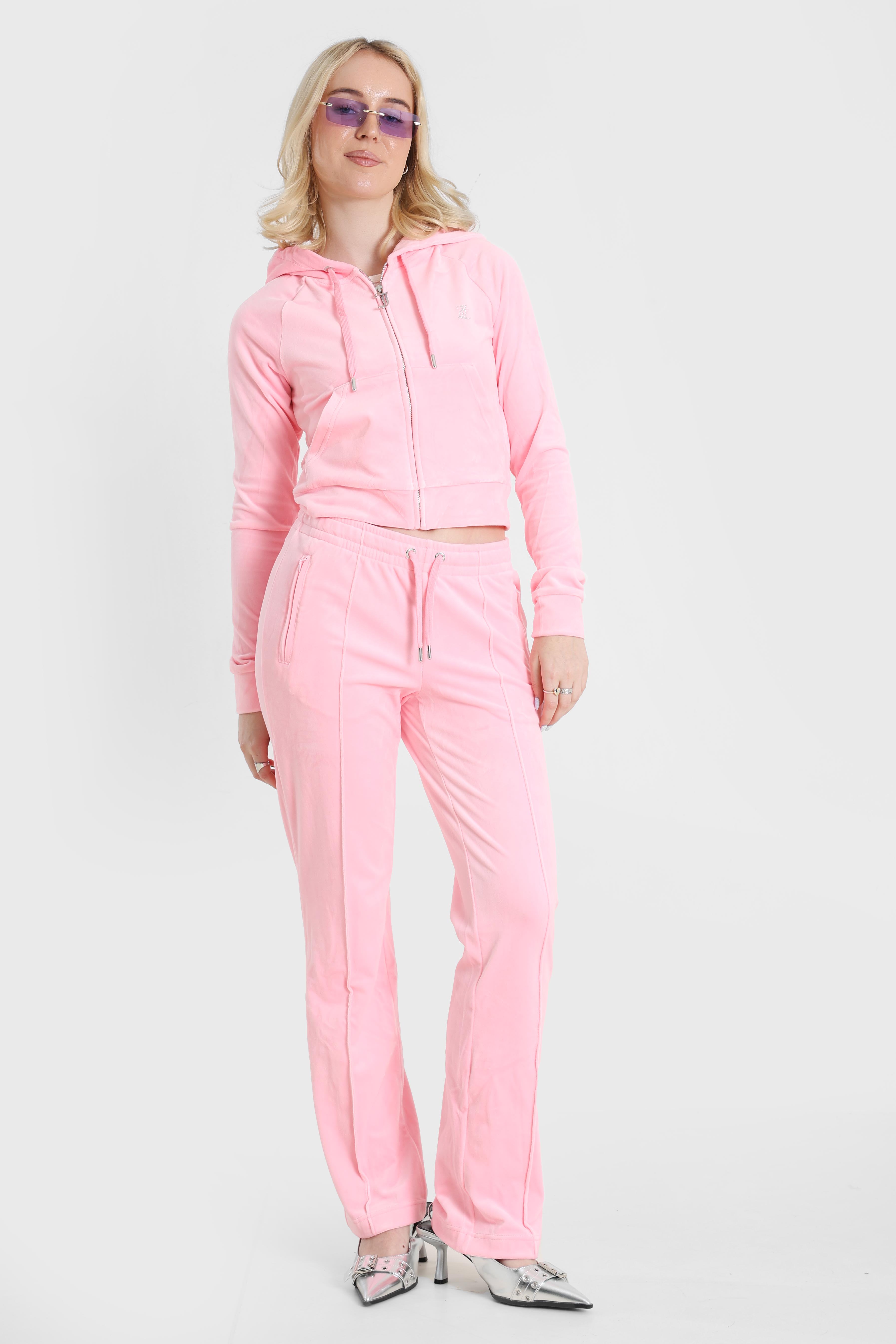 Madison Samt Crop Jacke - Cotton Candy