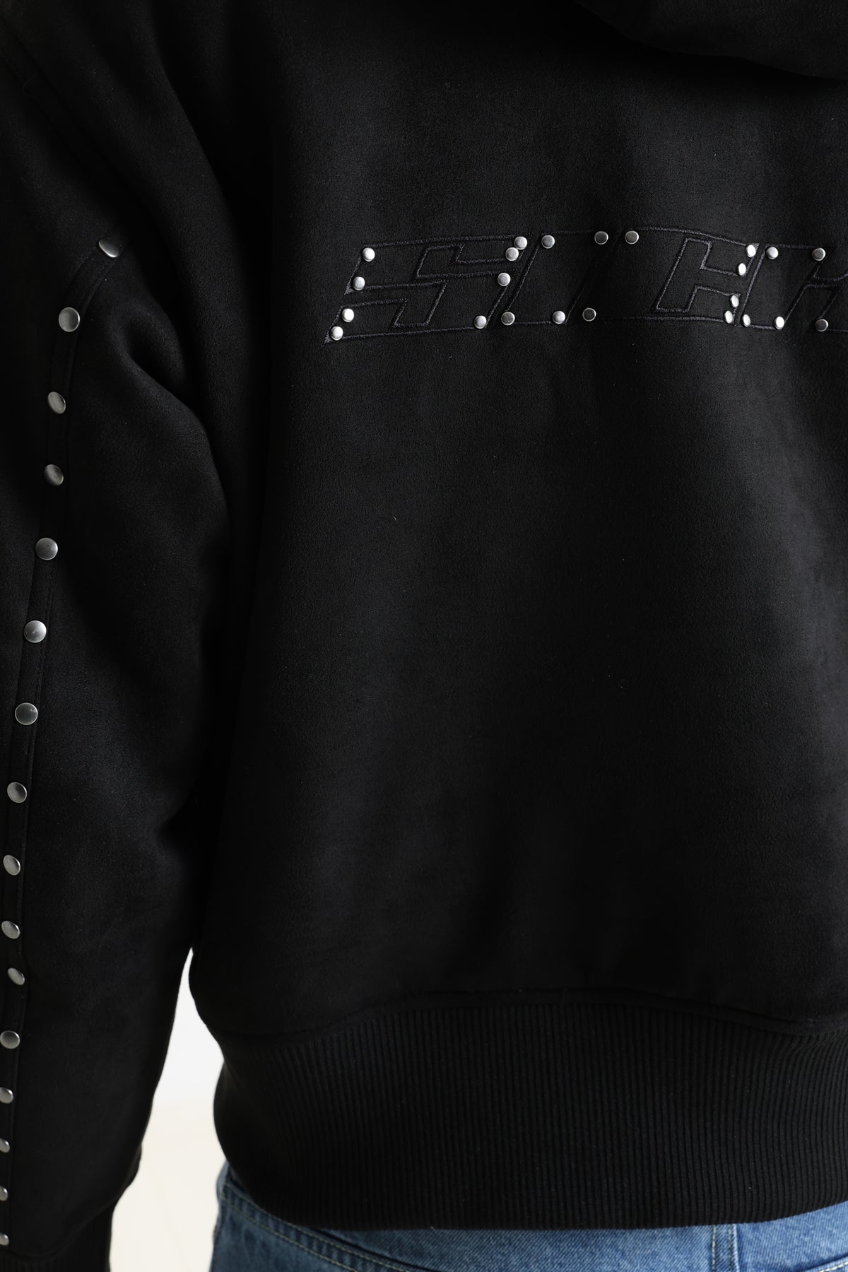 Kunstwildleder Bomberjacke - Schwarz