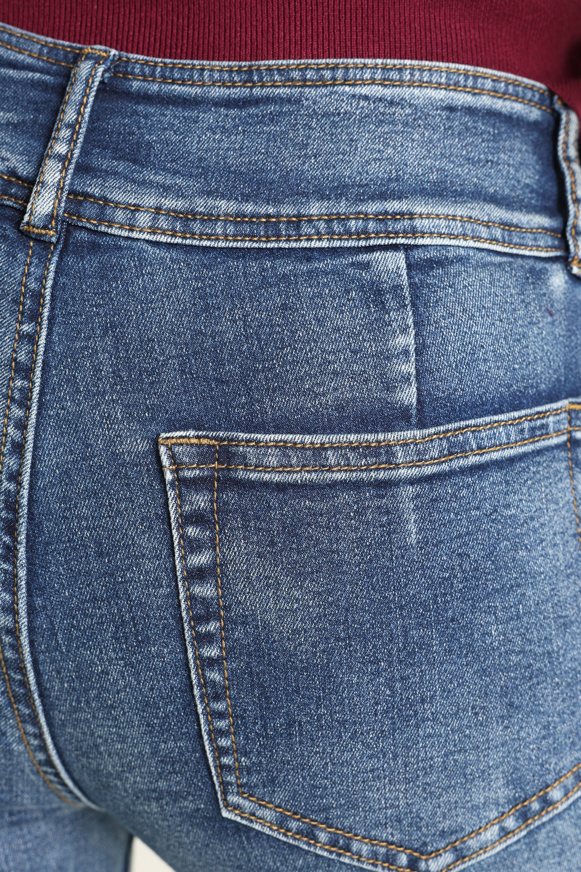 Flare Jeans - Gewaschen Blau