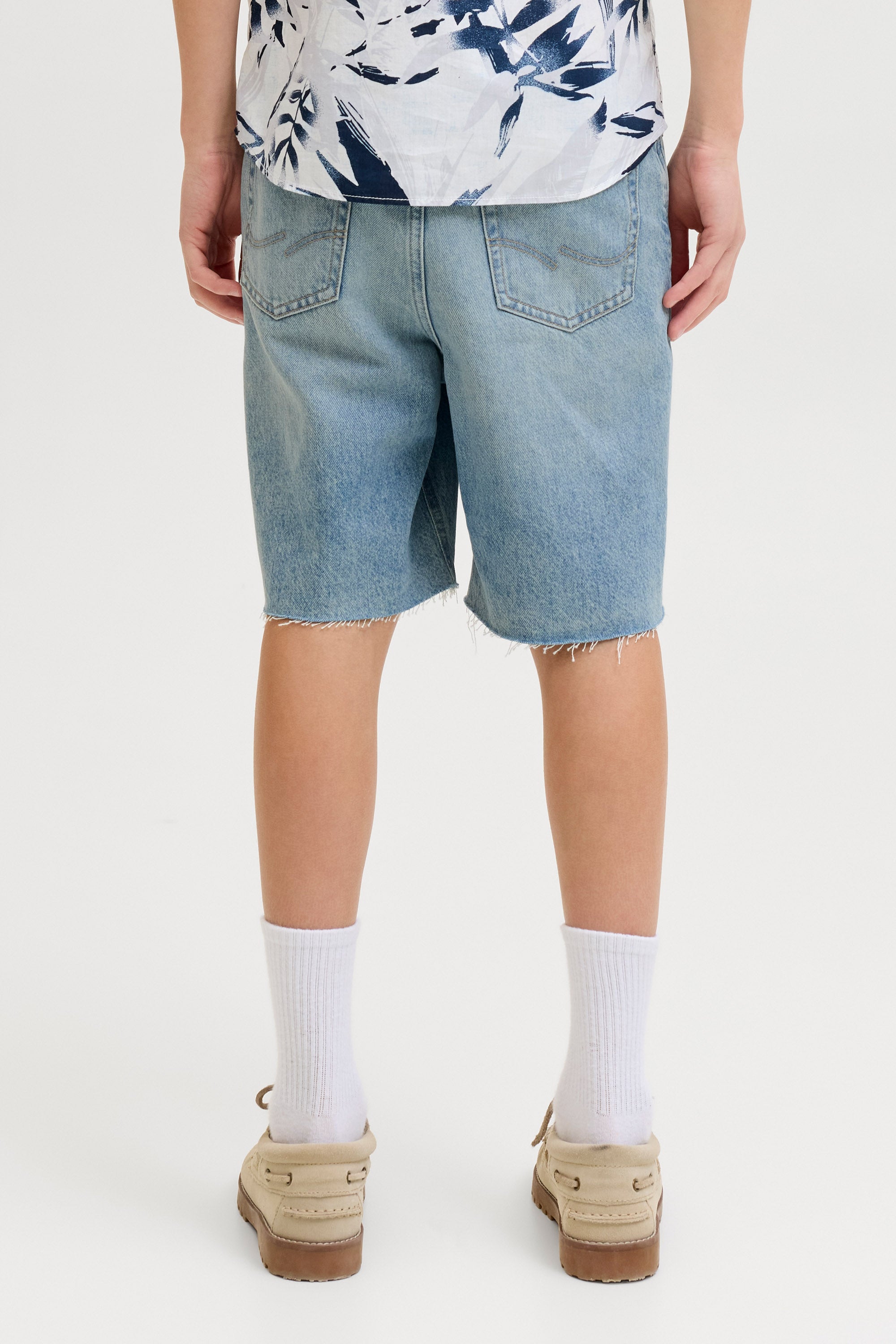 JJIALEX denim shorts - Blue Denim