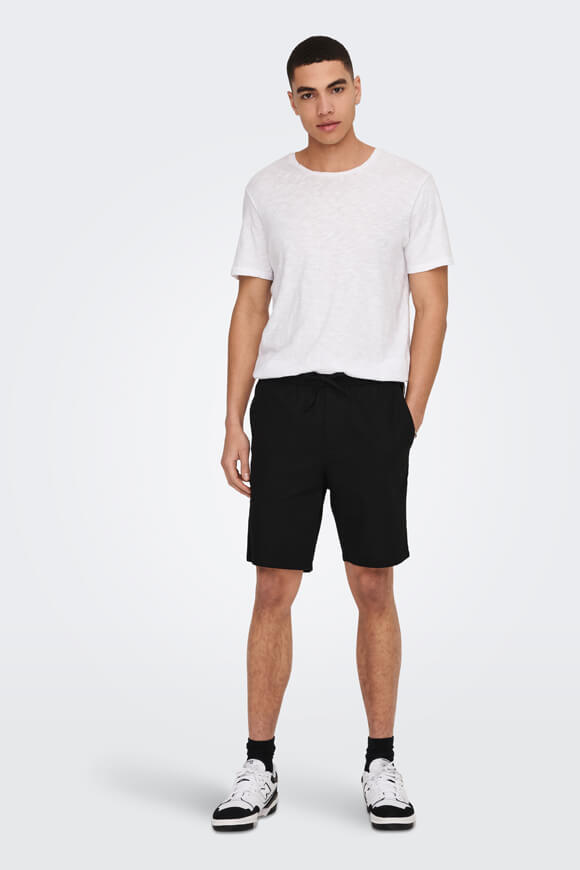 ONSLINUS short en lin - Black
