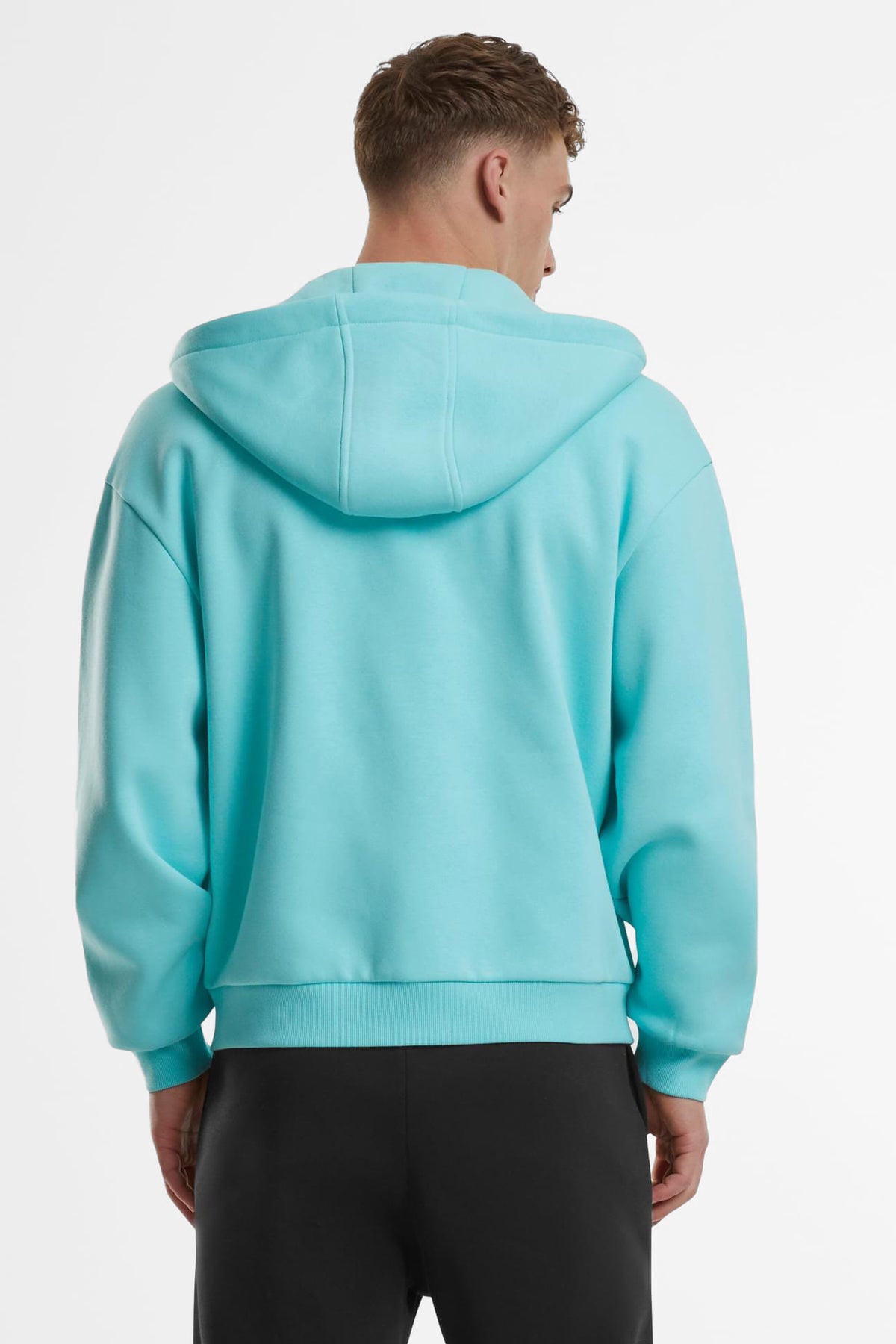 Fluffy Kapuzensweatjacke - Berylblue