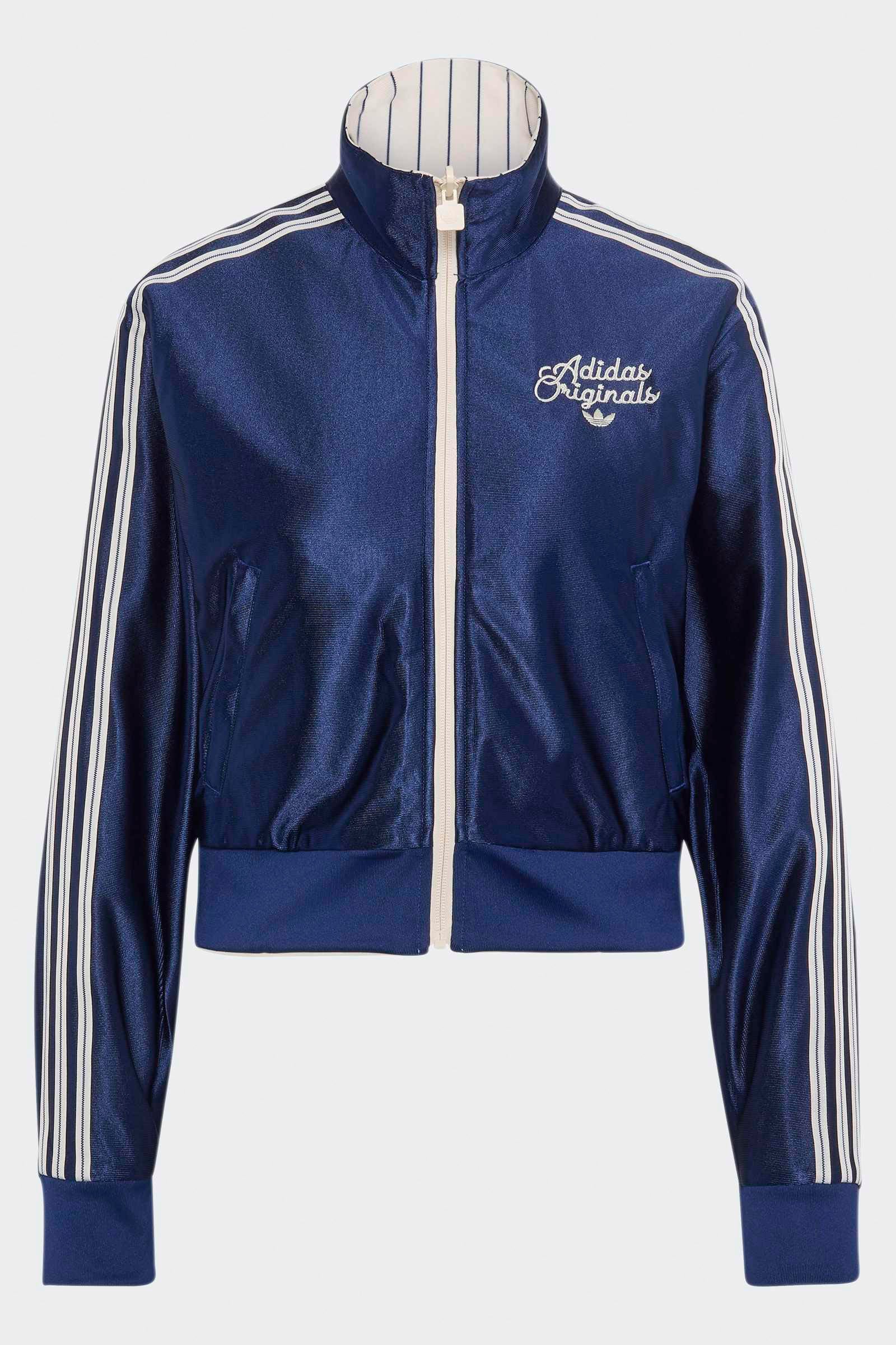 Reversible short track jacket - Warm Vanilla + Night Indigo