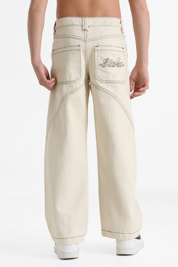 Jeans larghi - crema