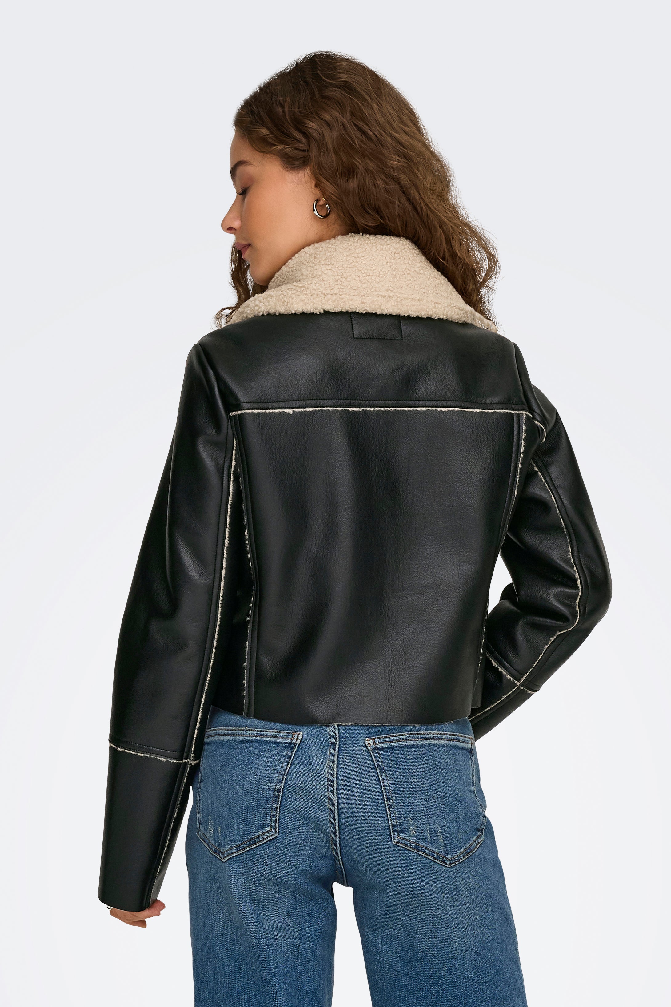 ONLDORA Veste en similicuir - Black + Humus