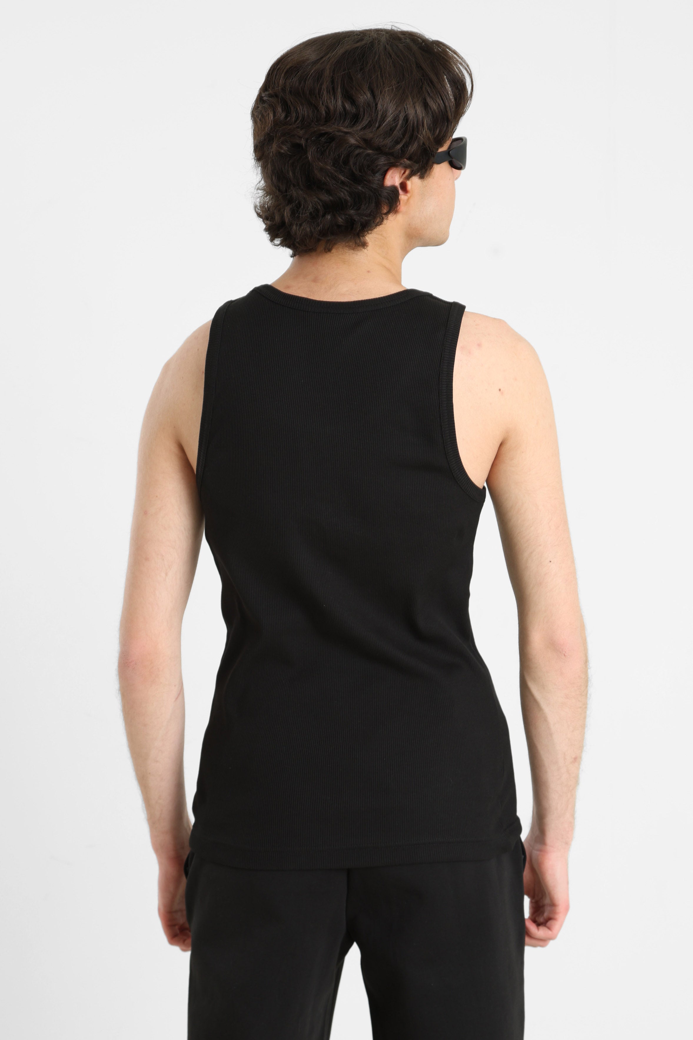 Geripptes Tanktop - Black