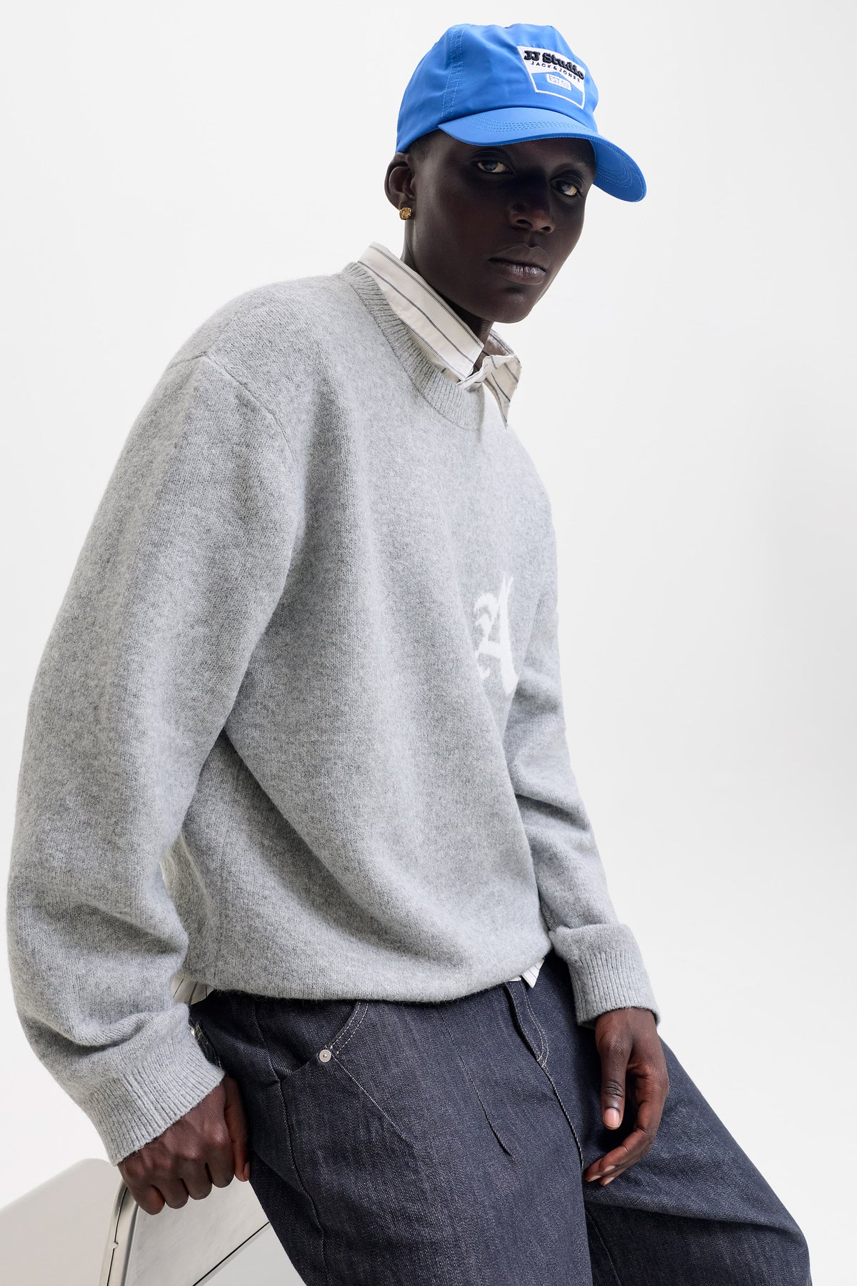 JCOLEGACY maglione in maglia - Light Grey Melange