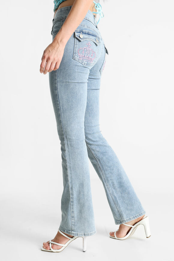 Flare jeans - light blue denim