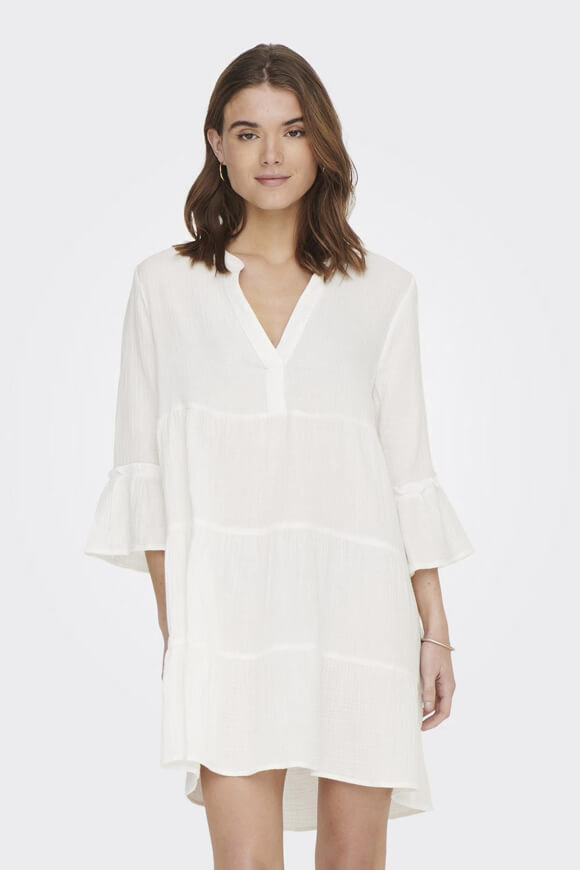 Thyra Peplon muslin mini dress - Cloud Dancer