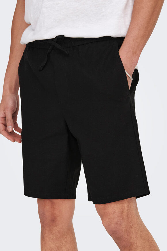 ONSLINUS short en lin - Black