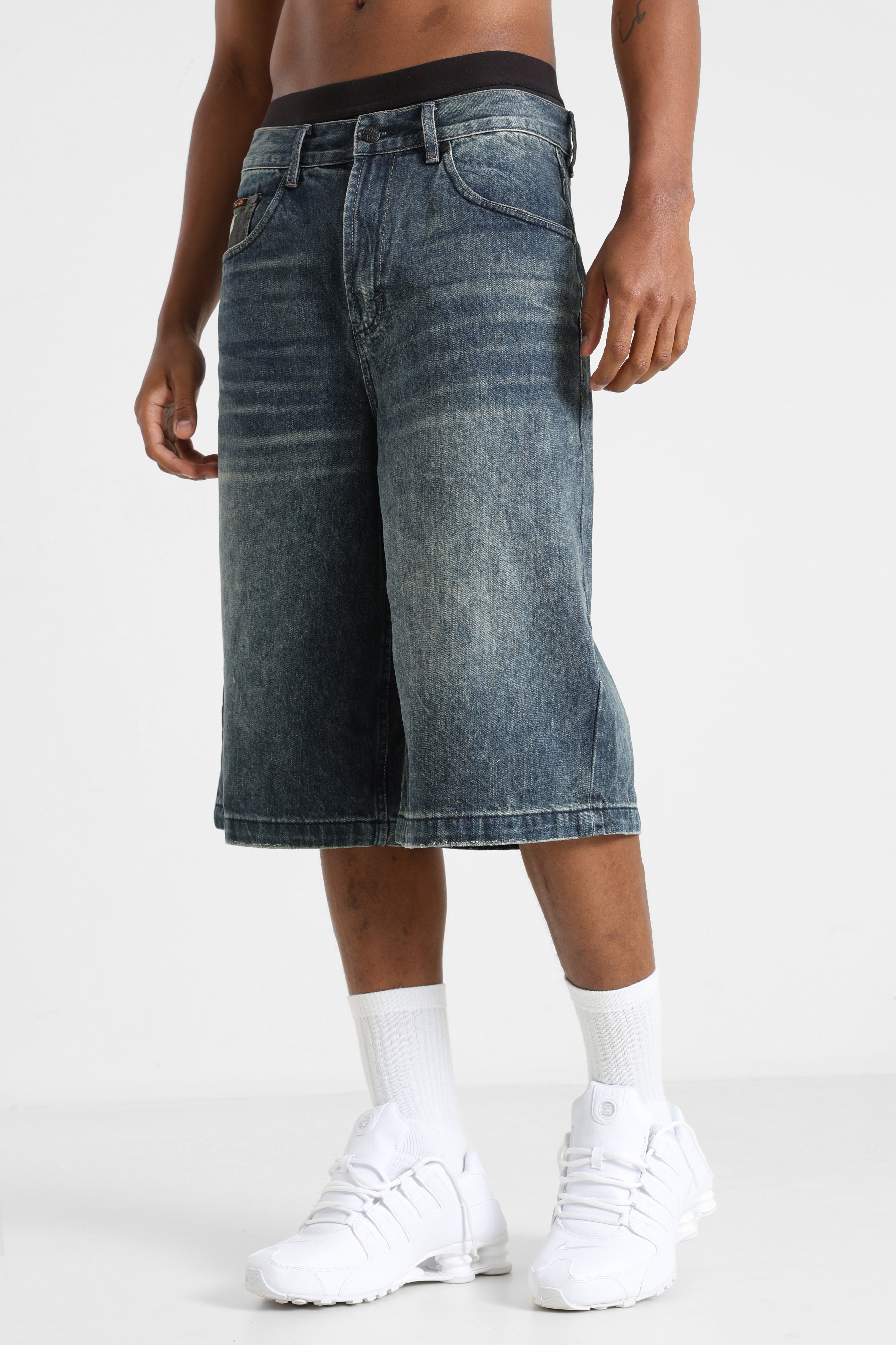 Denim bermuda shorts - Bleu délavé