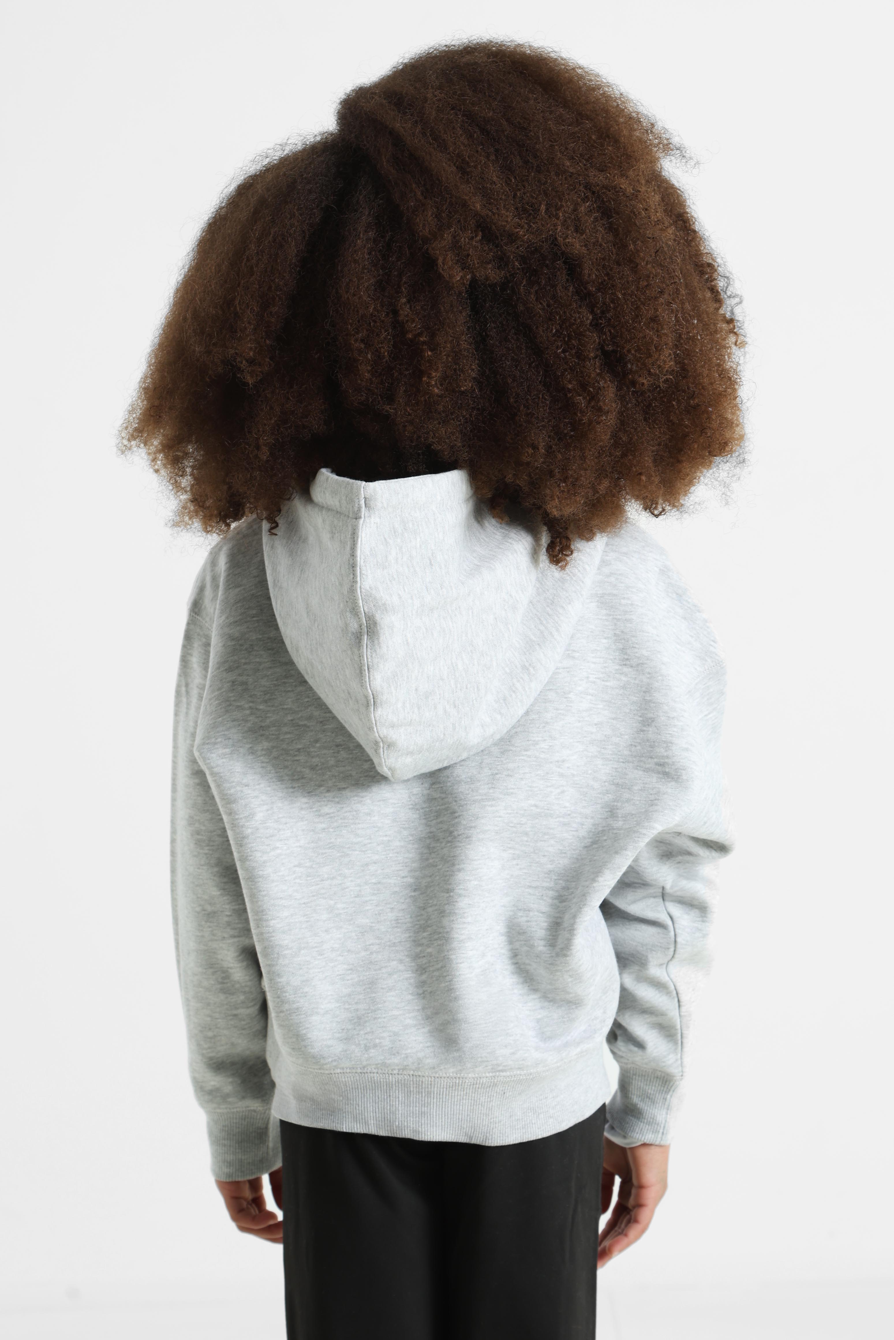 Oversize hooded sweatshirt - light gray mottled