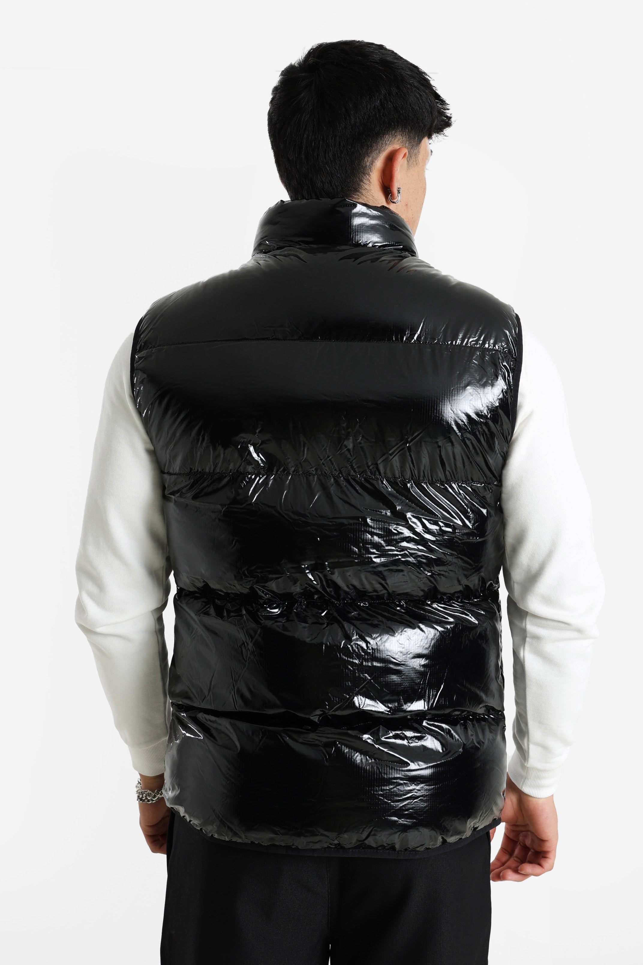 Palzino gilet matelassé effet brillant - Black