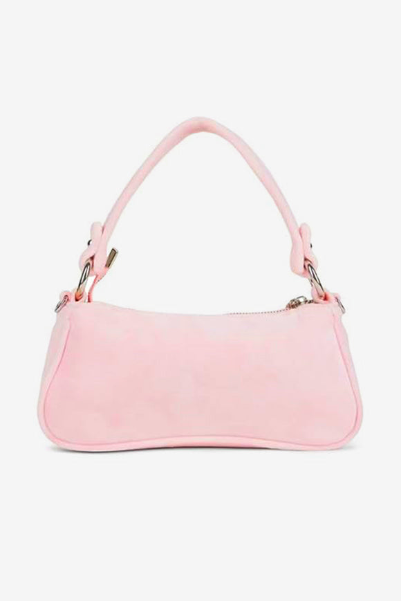 Kimberly sac à main et à bandoulière en velours - Juicy Pink