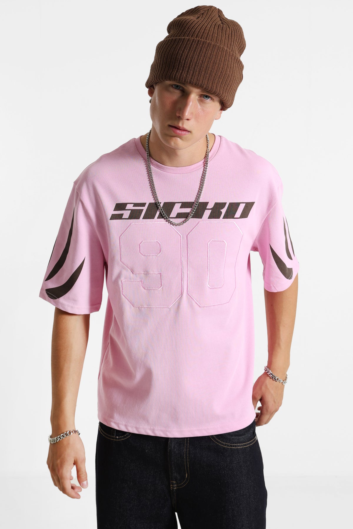 T-Shirt - Pink + Braun