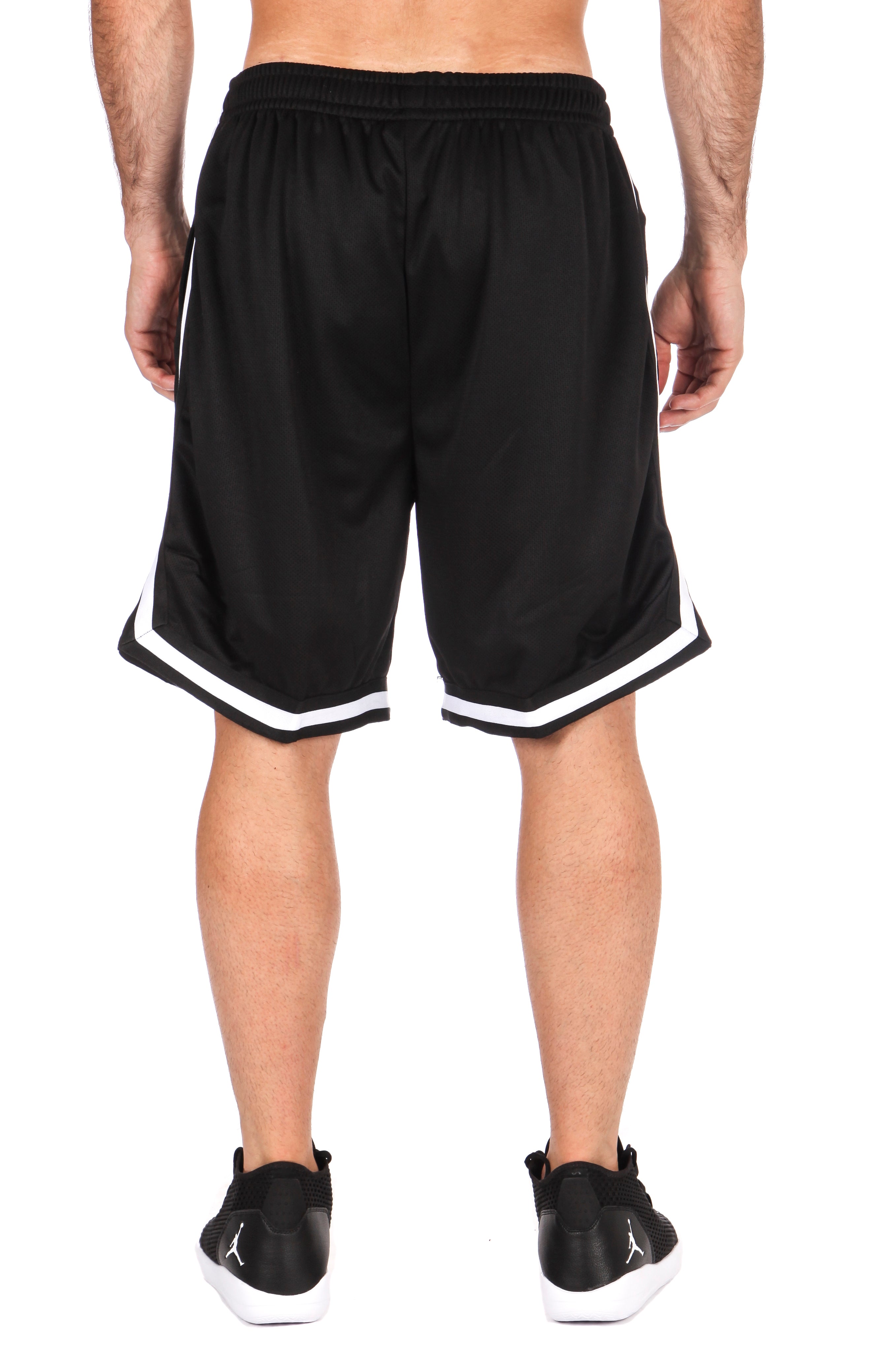 Stripes Mesh Shorts - Black + White