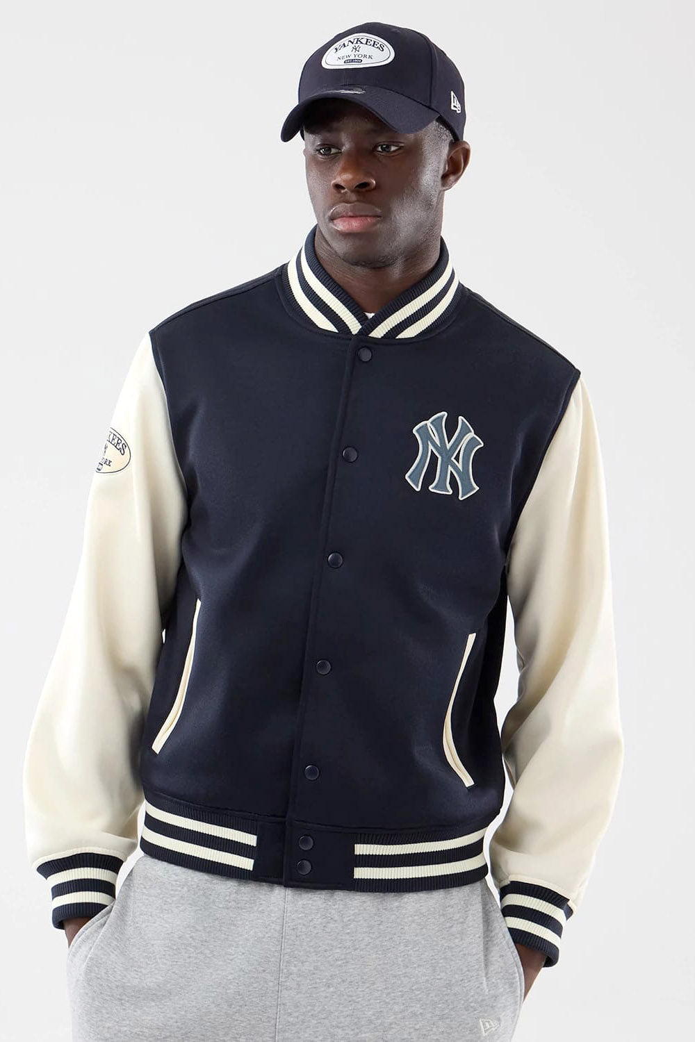 Collegejacke - Dark Navy + Offwhite