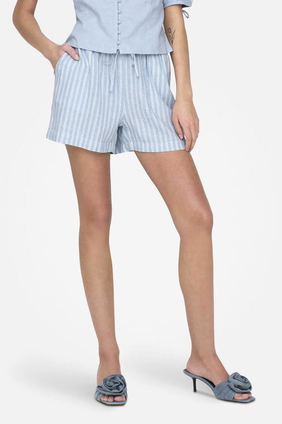 Caro linen shorts - Blissful Blue