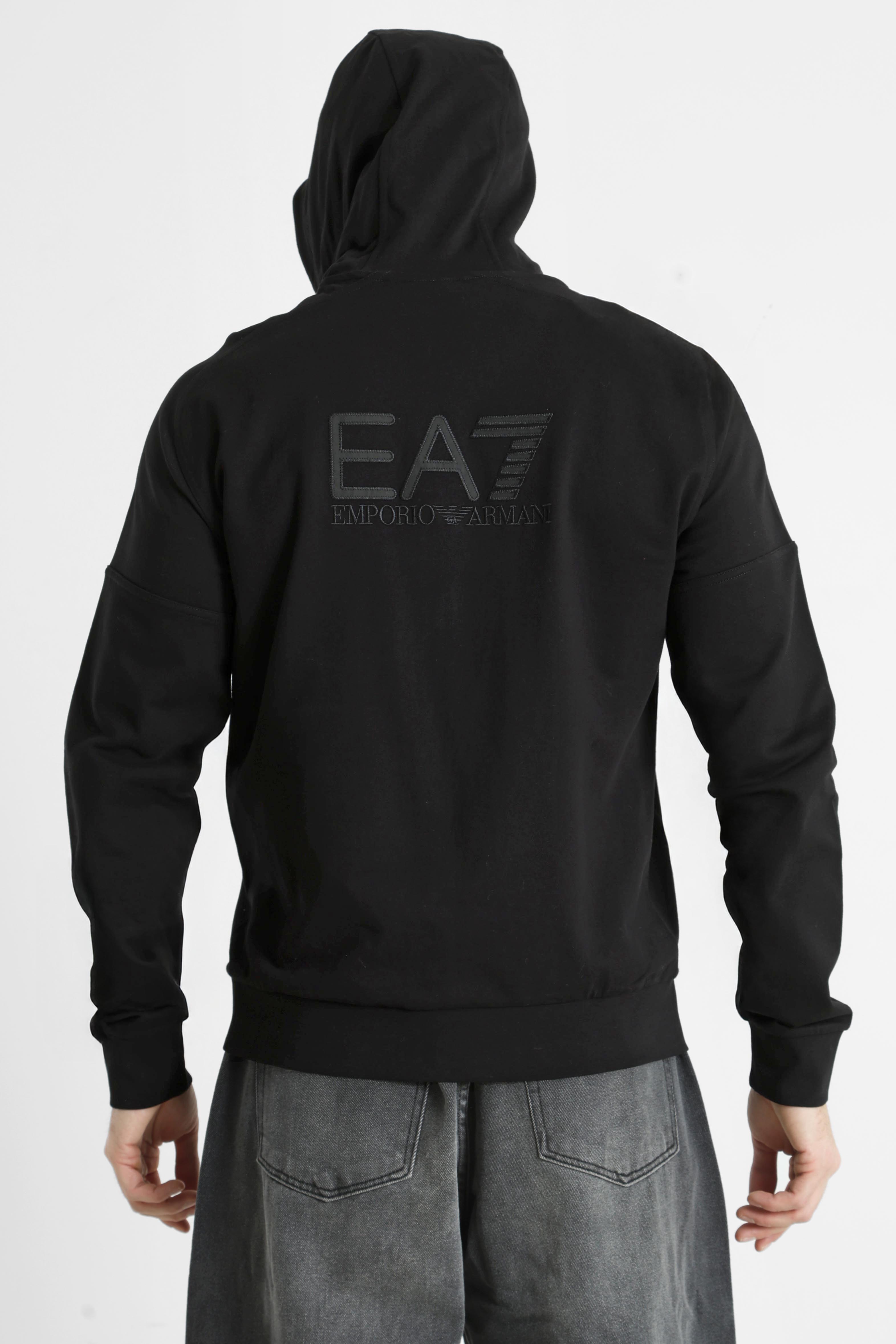 Kapuzensweatjacke - Black