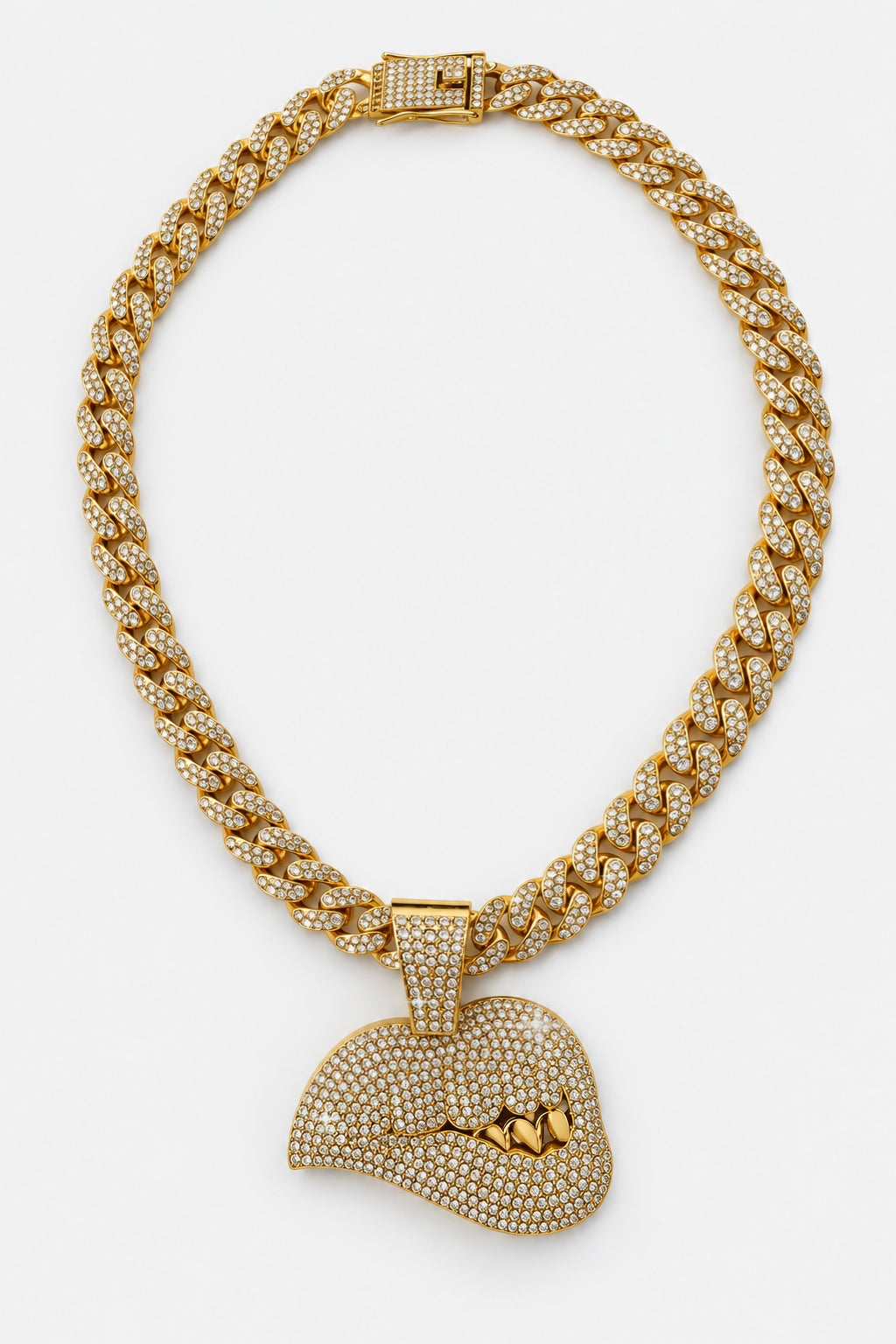 Panzerkette mit Strass - Gold