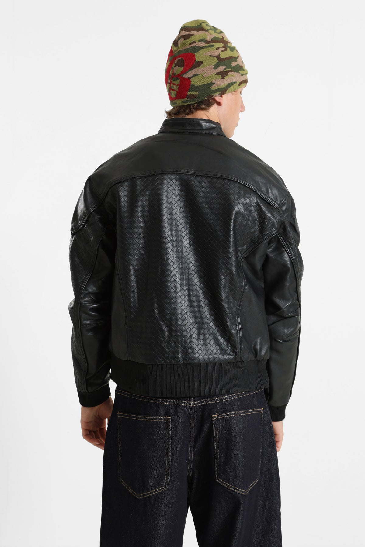 Bomber Kunstlederjacke